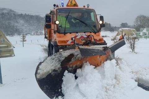 Opération de déneigement en Haute Vallée de l'Aude en janvier 2026
