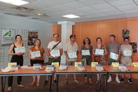 Les producteurs récompensés lors du 35e concours départemental des formages de chèvre audois